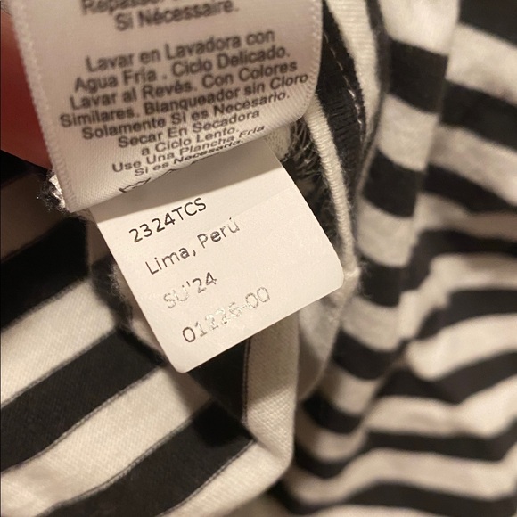 Nation LTD Deana Tee. Black & White Striped. Size Medium. Organic Cotton. - Picture 8 of 8